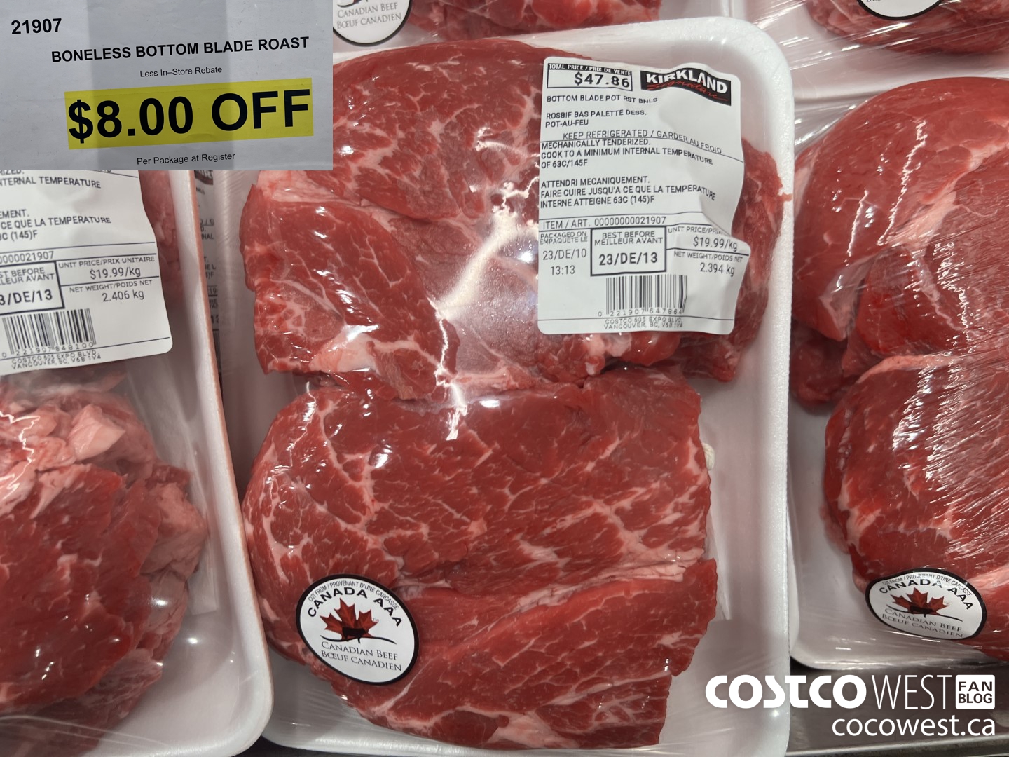 21907 BONELESS BOTTOM BLADE ROAST ($8.00 INSTANT SAVINGS)