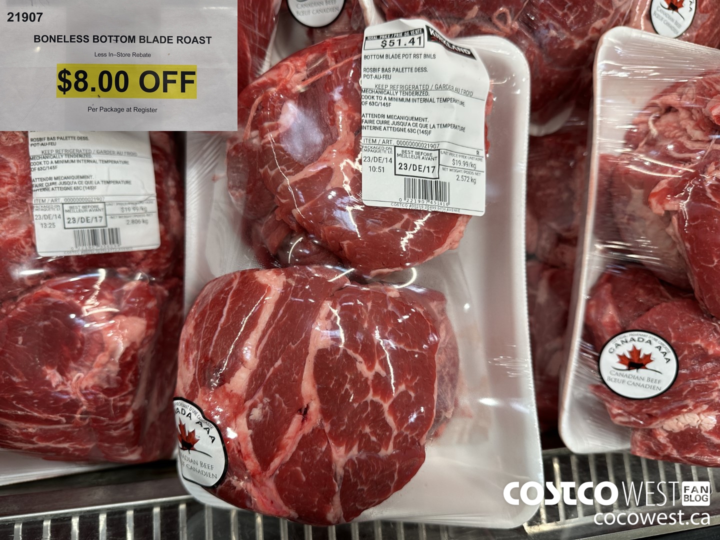 21907 BONELESS BOTTOM BLADE ROAST ($8.00 INSTANT SAVINGS)