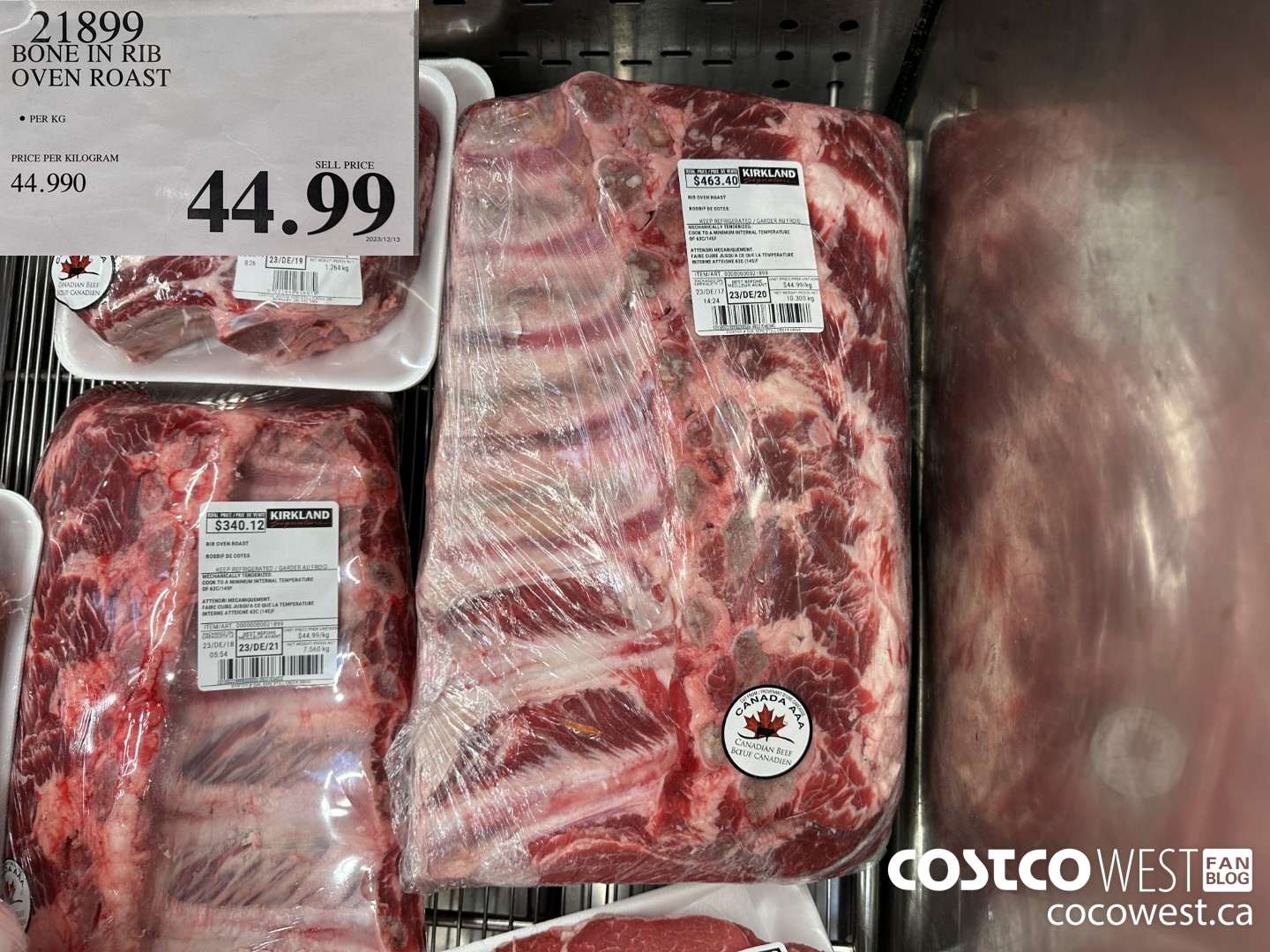 21899 BONE IN RIB OVEN ROAST $44.99