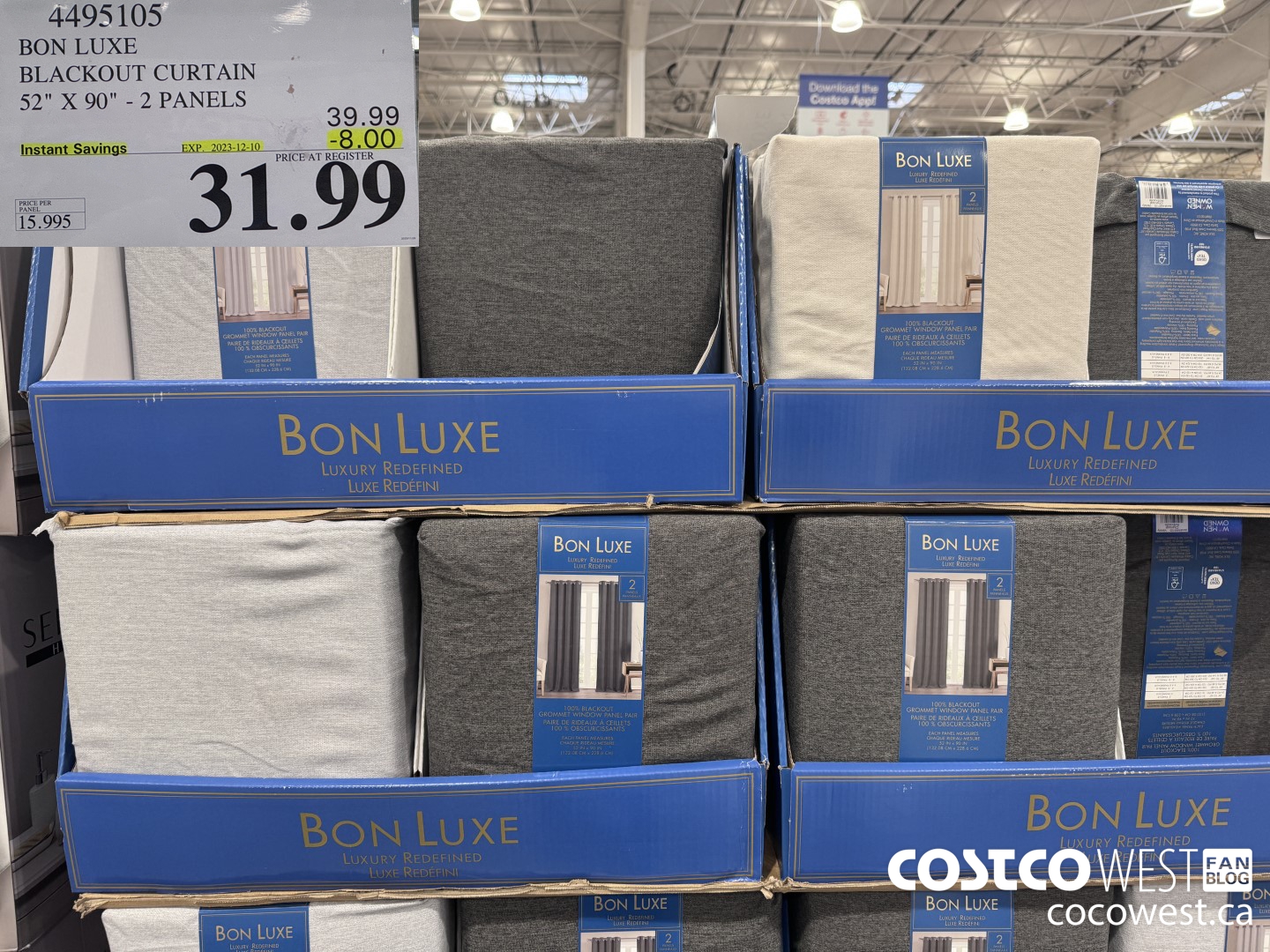 4495105 BON LUXE BLACKOUT CURTAIN 52