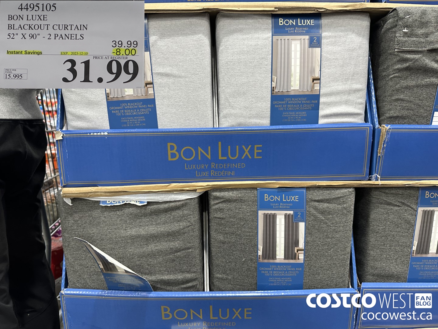 4495105 BON LUXE BLACKOUT CURTAIN 52