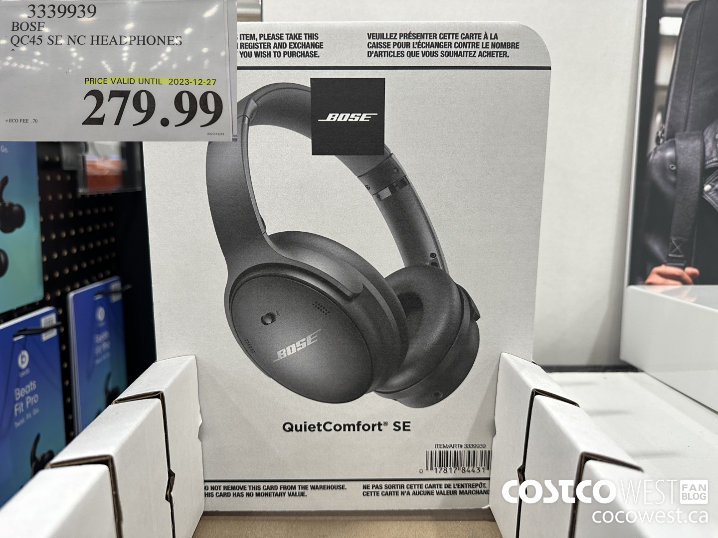 3339939 BOSE QC45 SE NC HEADPHONES (EXPIRES ON 2023-12-27) $279.99