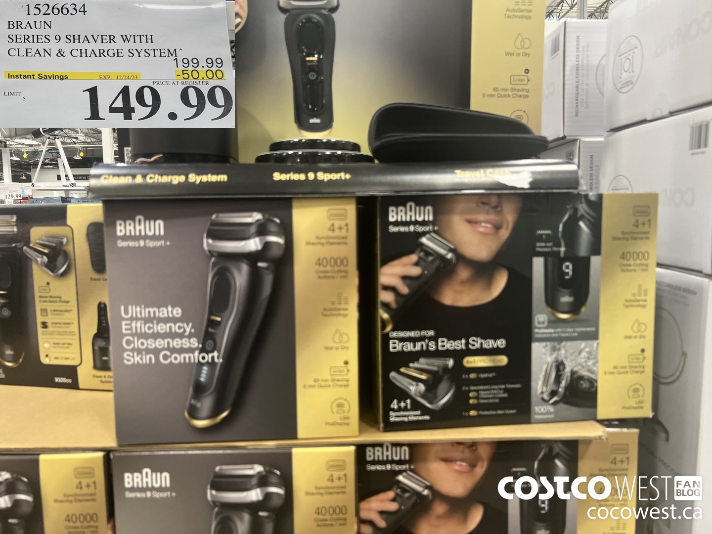 1526634 BRAUN SERIES 9 SHAVER WITH CLEAN & CHARGE SYSTEM ($50.00 INSTANT SAVINGS EXPIRES ON 2023-12-24) $149.99