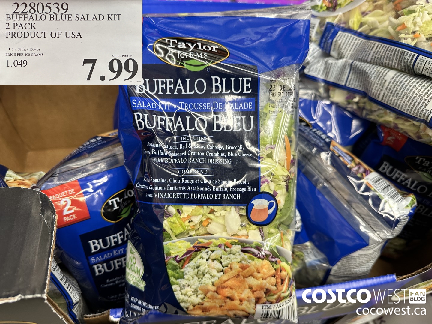 2280539 BUFFALO BLUE SALAD KIT 2 PACK PRODUCT OF USA $7.99