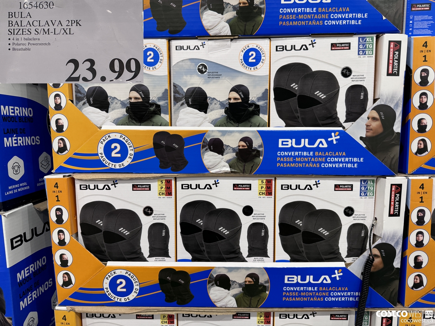 1654630 BULA BALACLAVA 2PK SIZES S/M-L/XL $23.99