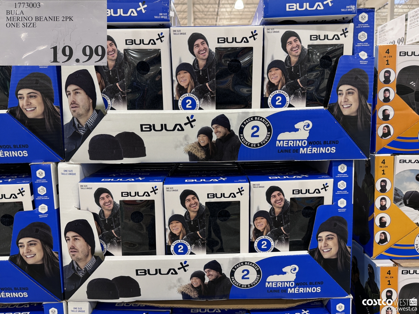 1773003 BULA MERINO BLEND BENIE 2PK ONE SIZE $19.99
