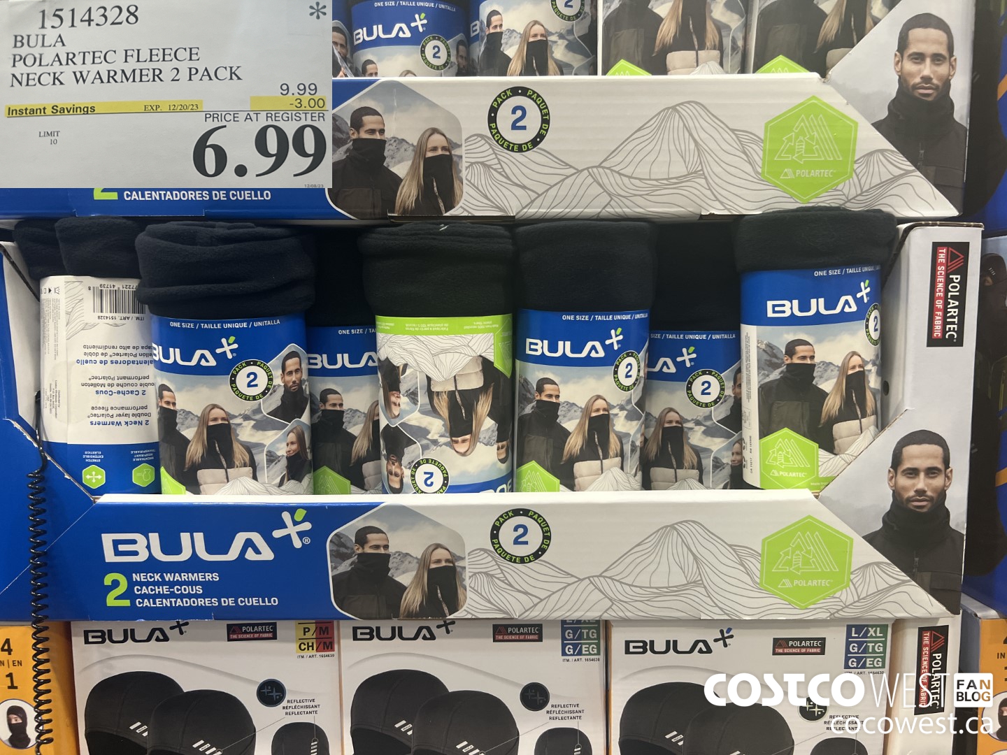 1514328 BULA POLARTEC FLEECE NECK WARMERS 2 PACK ($3.00 INSTANT SAVINGS EXPIRES ON 2023-12-20) $6.99