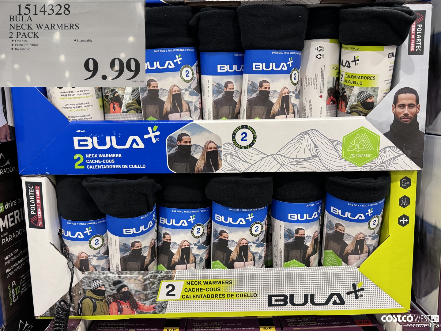 1514328 BULA POLARTEC FLEECE NECK WARMERS 2 PACK $9.99