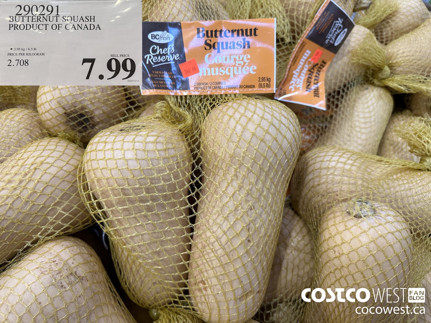 290291 BUTTERNUT SQUASH PRODUCT OF CANADA $7.99