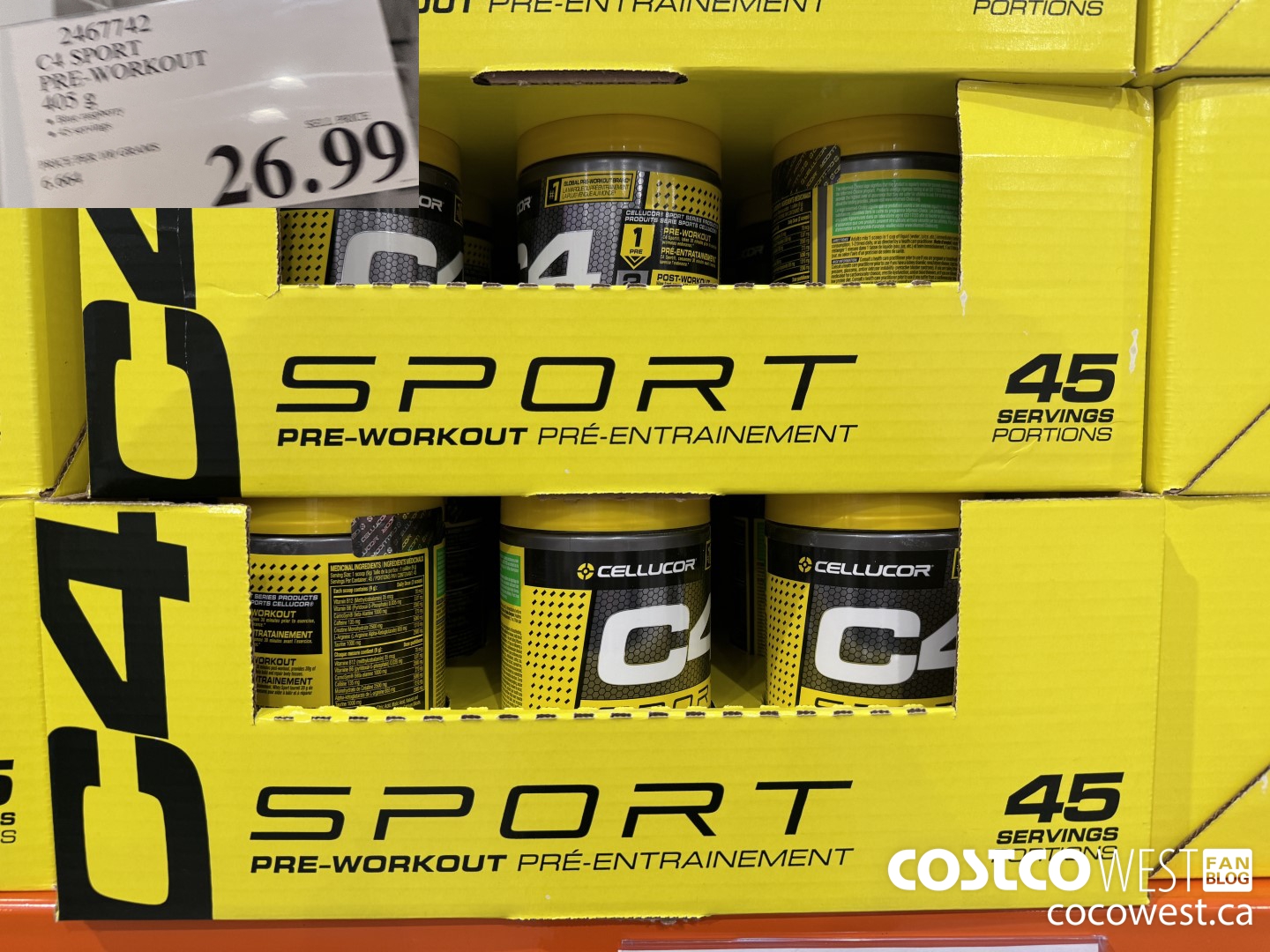 2467742 C4 SPORT PRE-WORKOUT 405 G $26.99