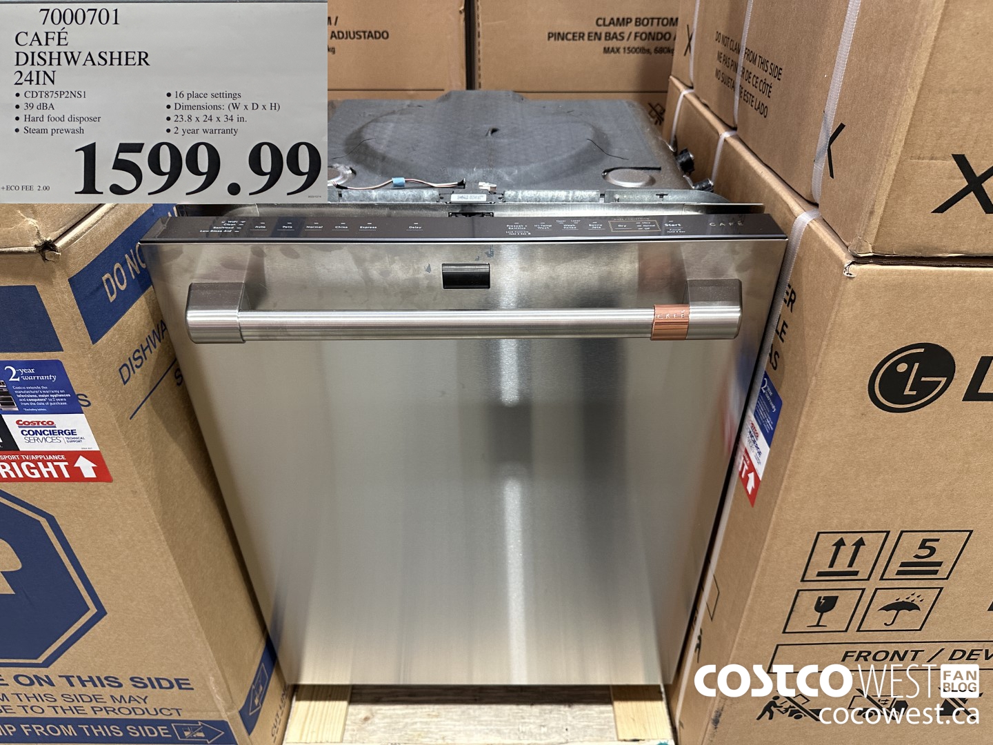 7000701 CAFE DISHWASHER 24IN $1599.99