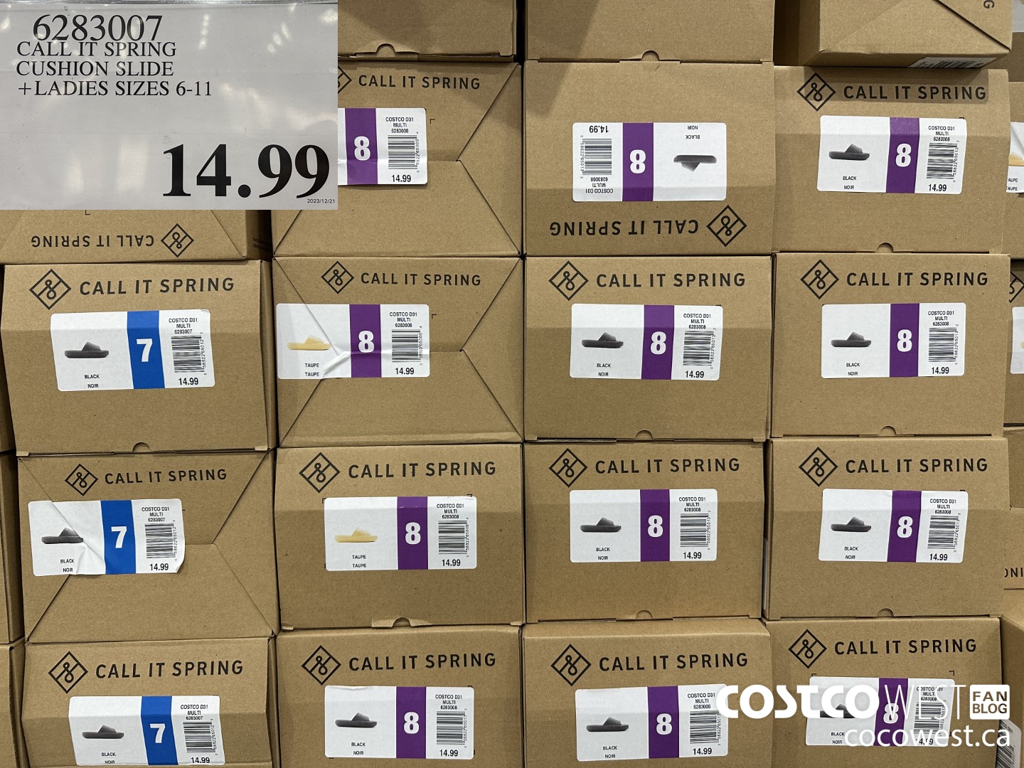 6283007 CALL IT SPRING CUSHION SLIDE LADIES SIZES 6-11 $14.99