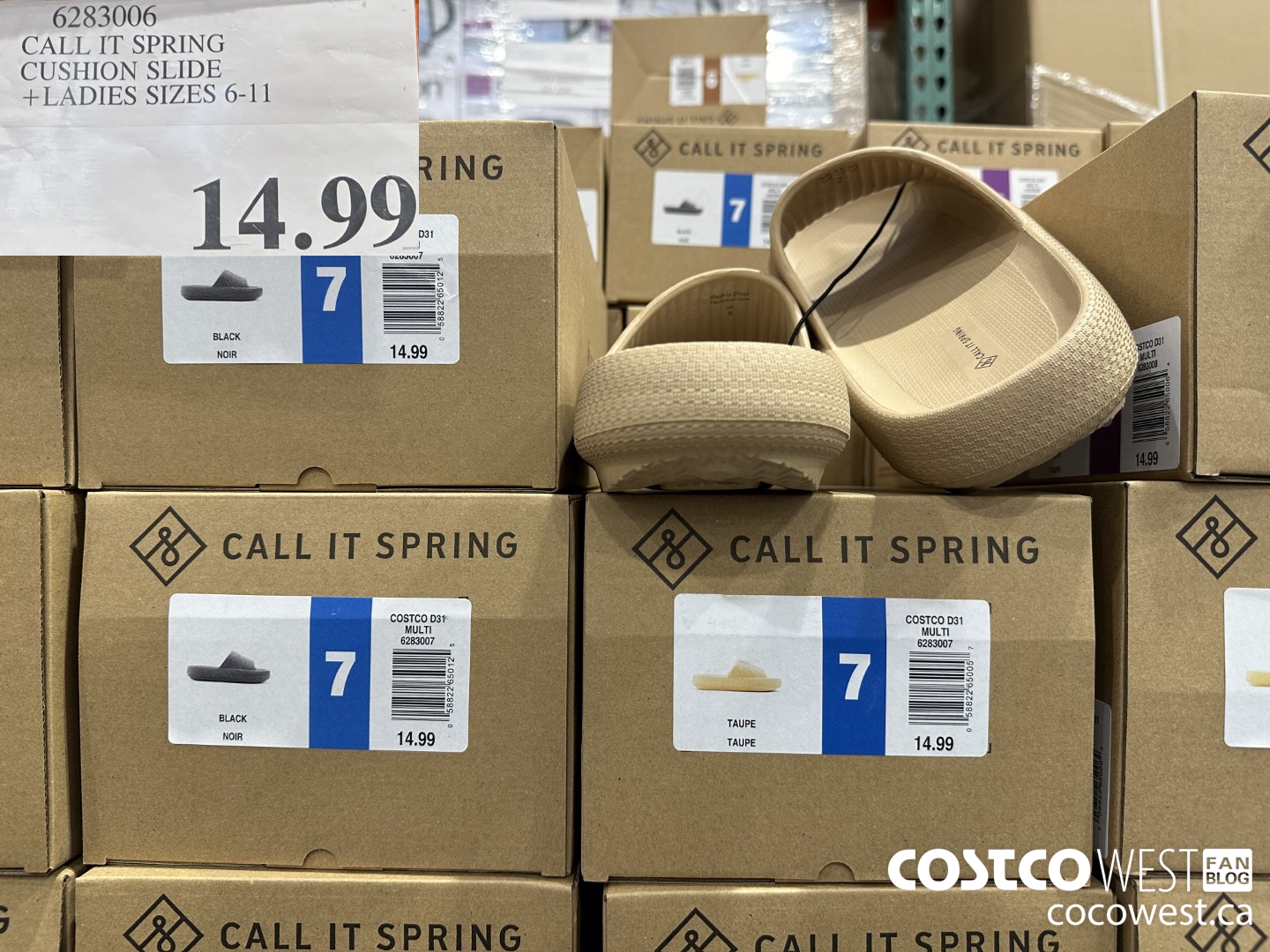 6283006 CALL IT SPRING CUSHION SLIDE LADIES SIZES 6-11  $14.99