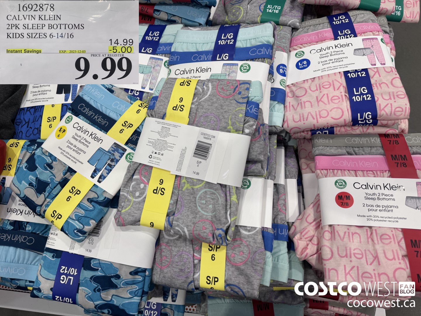 1692878 CALVIN KLEIN 2PK SLEEP BOTTOMS KIDS SIZES 6-14/16 ($5.00 INSTANT SAVINGS EXPIRES ON 2023-12-03) $9.99