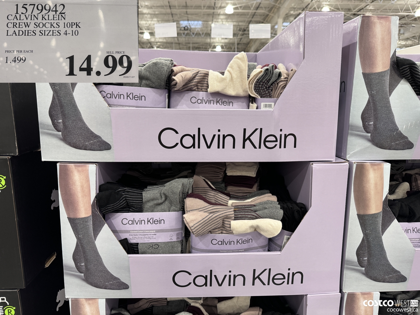 1579942 CALVIN KLEIN CREW SOCK 10PK LADIES SIZES 4-10 $14.99