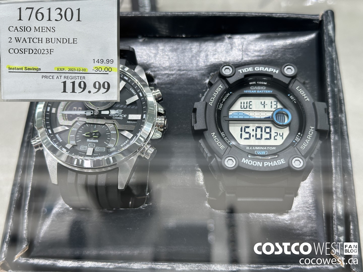 1761301 CASIO MENS 2 WATCH BUNDLE COSFD2023F ($30.00 INSTANT SAVINGS EXPIRES ON 2023-12-10) $119.99