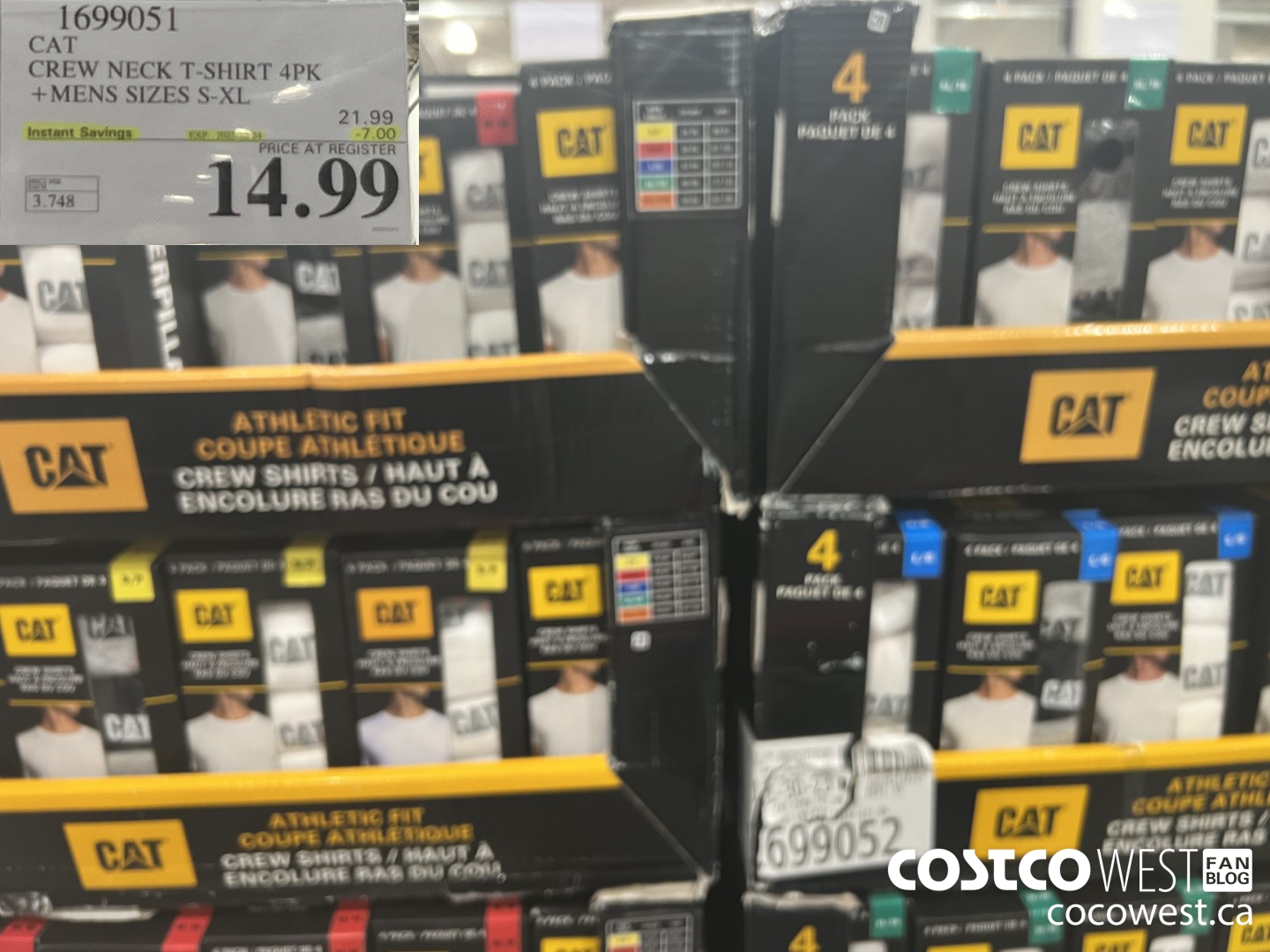 1699051 CAT CREW NECK T-SHIRT 4PK MENS SIZES S-XL ($7.00 INSTANT SAVINGS EXPIRES ON 2023-12-24) $14.99