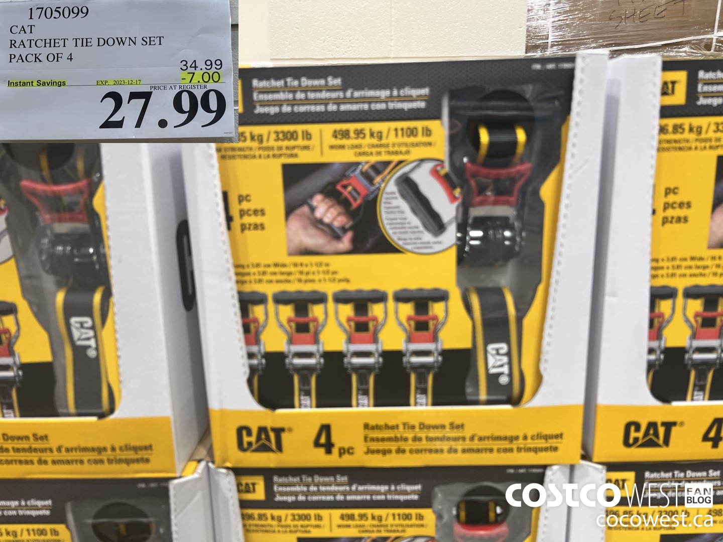 1705099 CAT RATCHET TIE DOWN SET PACK OF 4 ($7.00 INSTANT SAVINGS EXPIRES ON 2023-12-17) $27.99