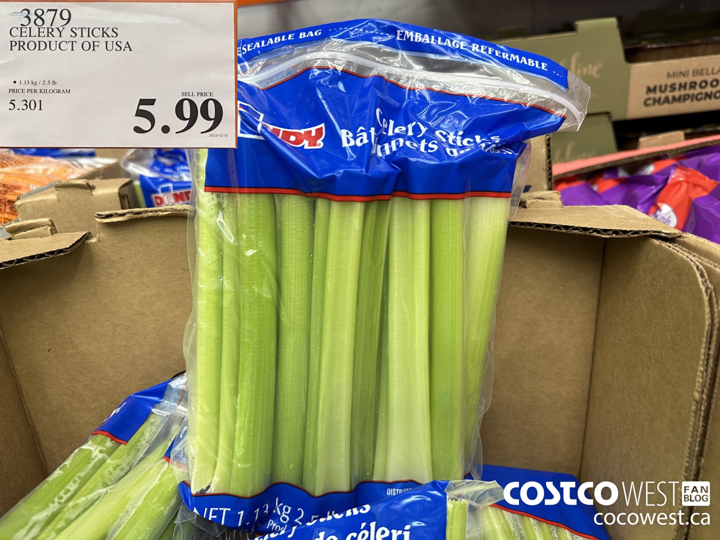 3879 CELERY STICKS PRODUCT OF USA $5.99
