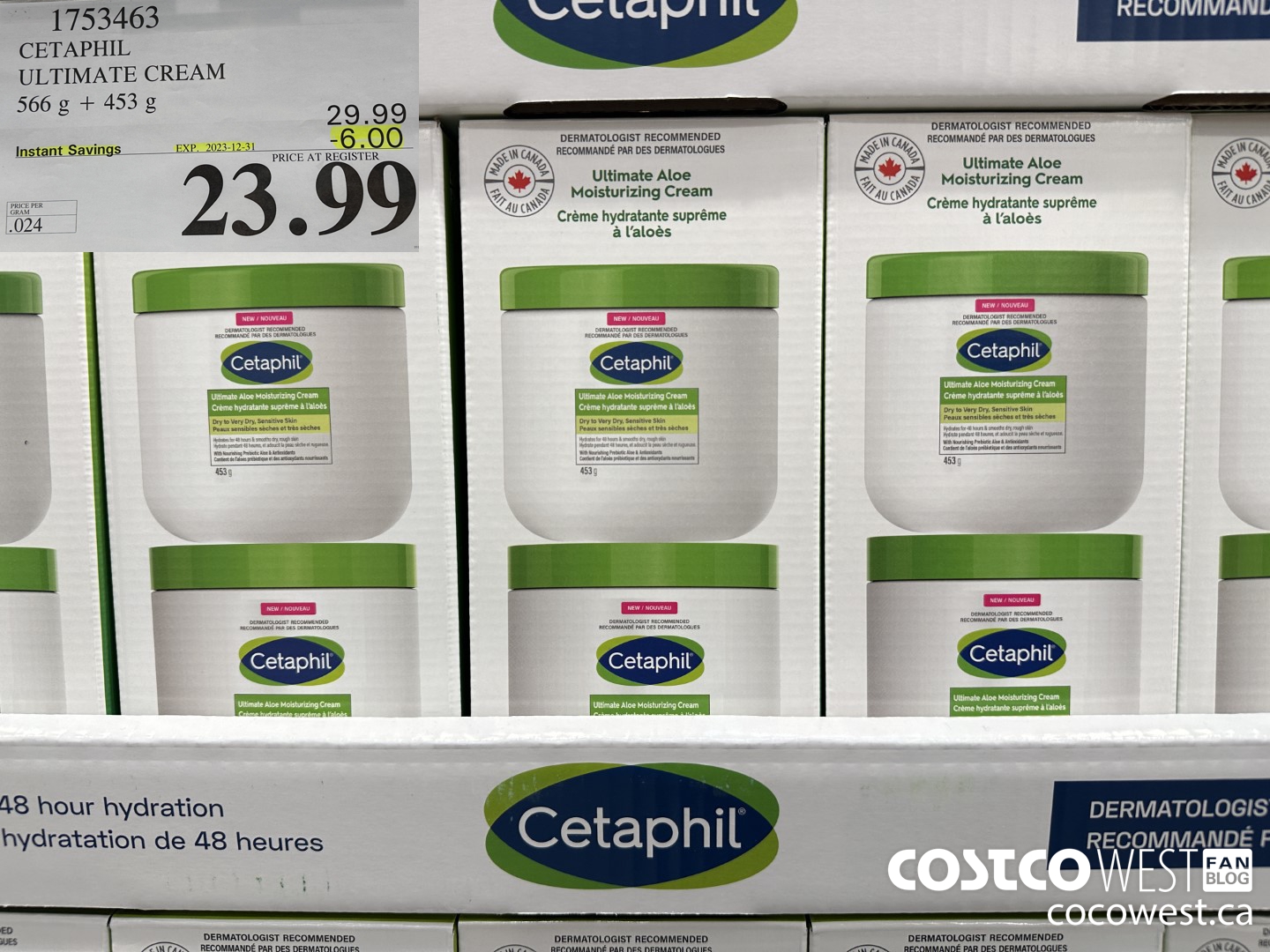1753463 CETAPHIL ULTIMATE CREAM 566 G + 453 G ($6.00 INSTANT SAVINGS EXPIRES ON 2023-12-31) $23.99