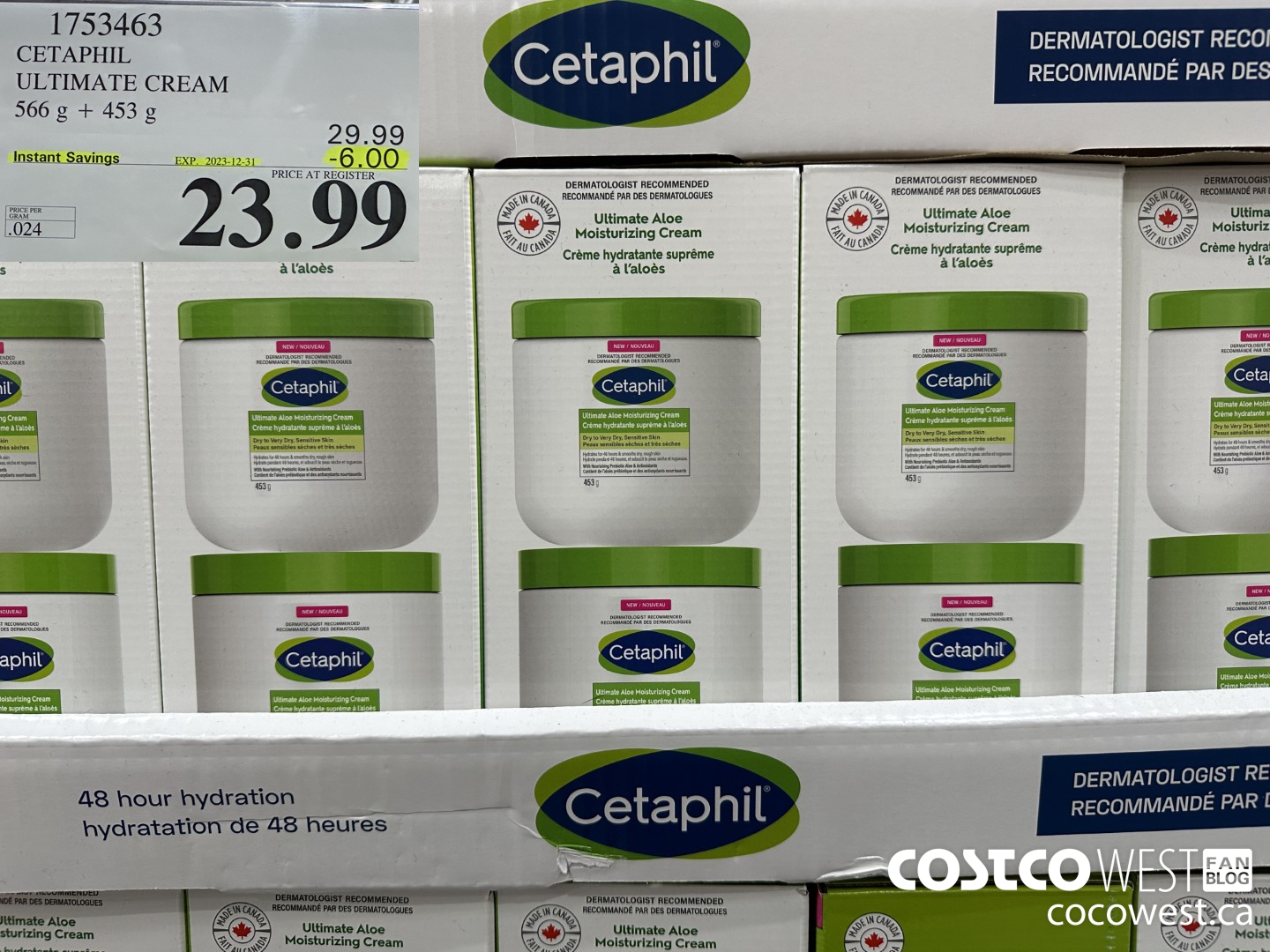 1753463 CETAPHIL ULTIMATE CREAM 566 G + 453 G ($6.00 INSTANT SAVINGS EXPIRES ON 2023-12-31) $23.99