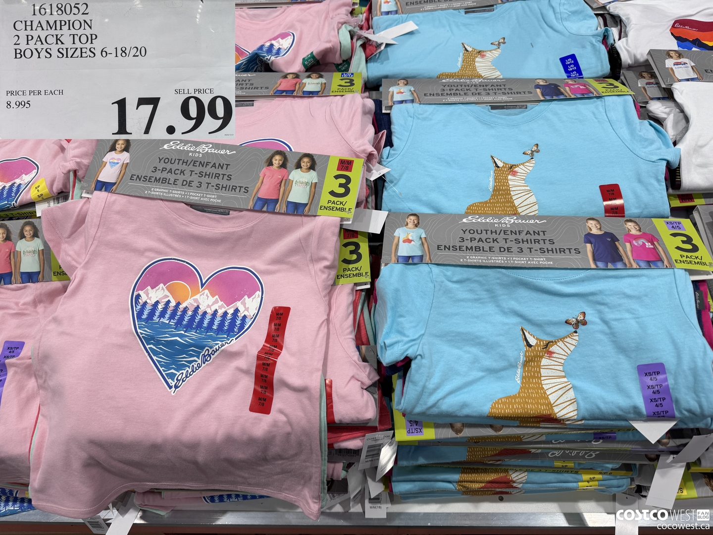 1618052 CHAMPION 2 PACK TOP BOYS SIZES 6-18/20 $17.99