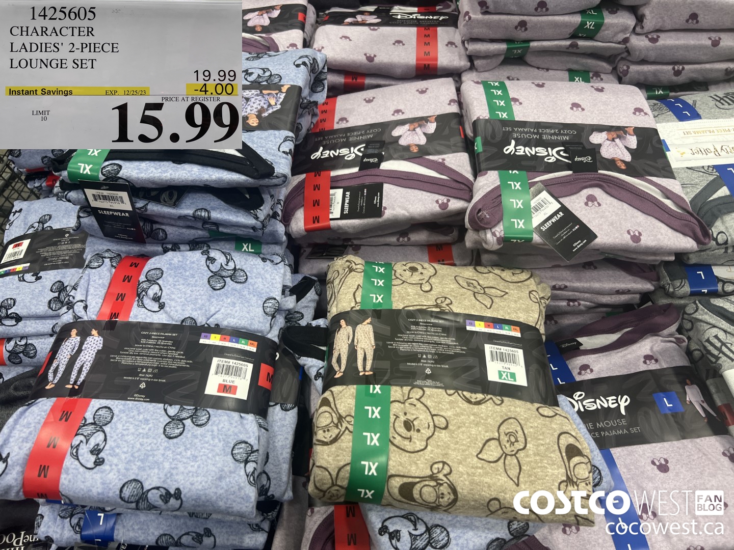 1425605 CHARACTER LADIES' 2-PIECE LOUNGE SET ($4.00 INSTANT SAVINGS EXPIRES ON 2023-12-25) $15.99