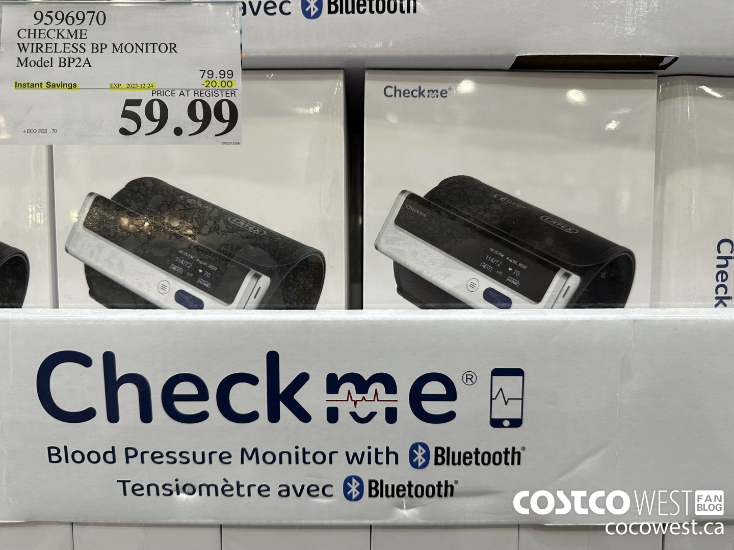 9596970 CHECKME WIRELESS BP MONITOR MODEL BP2A ($20.00 INSTANT SAVINGS EXPIRES ON 2023-12-24) $59.99