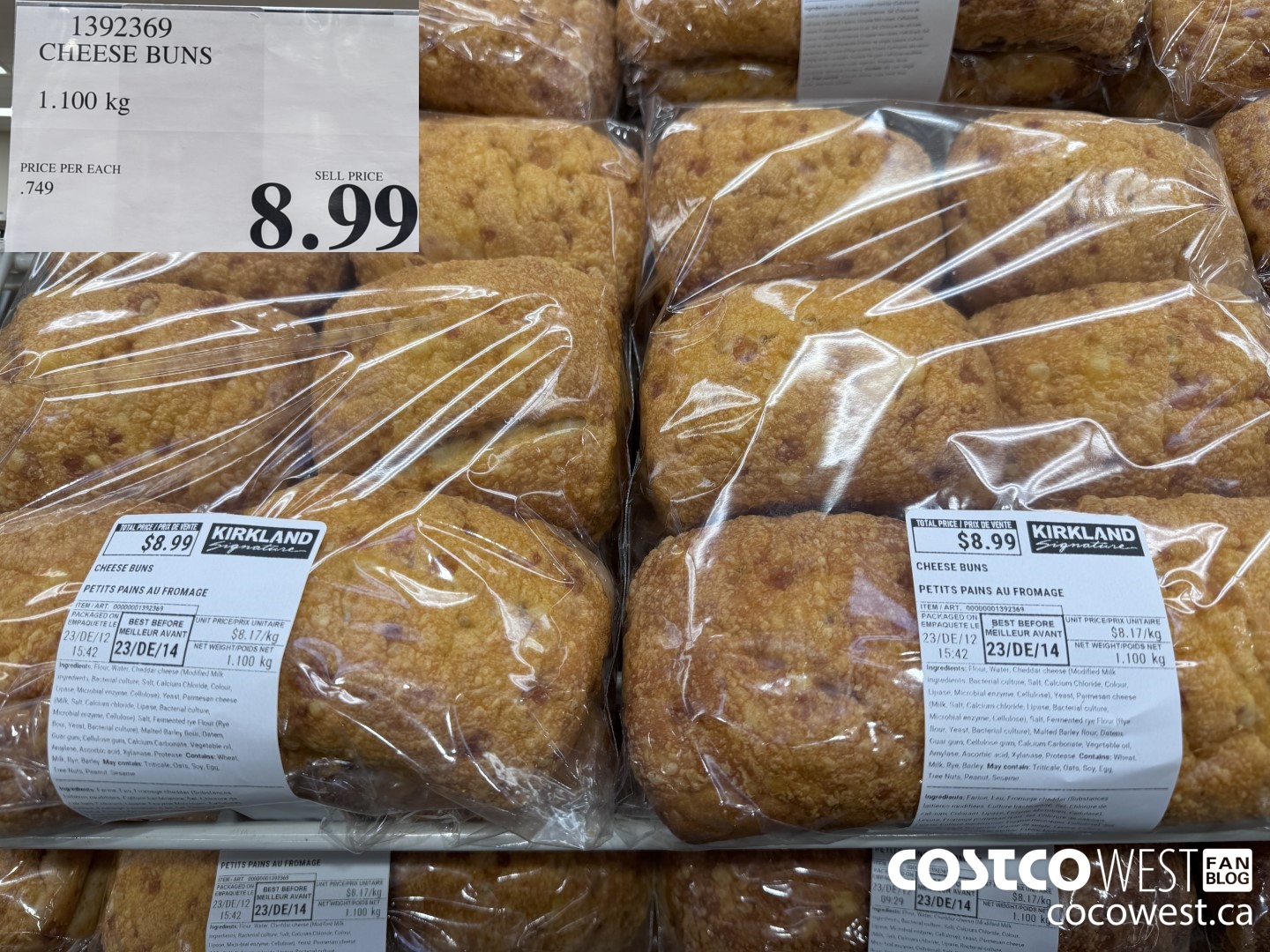 1392369 CHEESE BUNS 1.100 KG $8.99