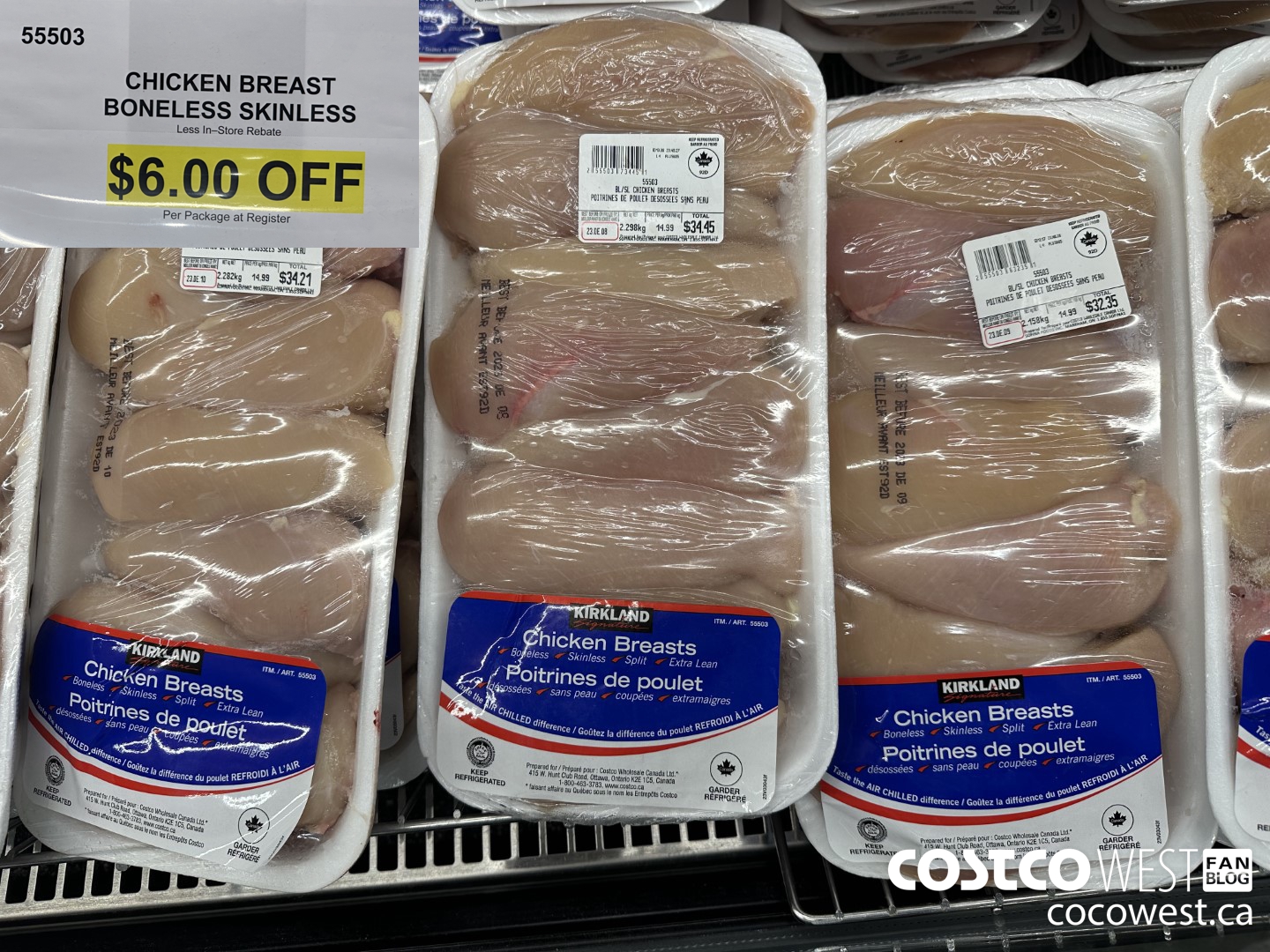 55503 CHICKEN BREAST BONELESS SKINLESS ($6.00 INSTANT SAVINGS)