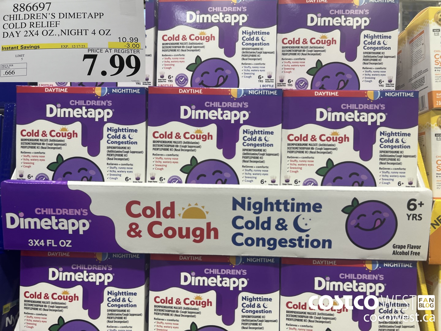 886697 CHILDREN'S DIMETAPP COLD RELIEF DAY 2X4 OZ., NIGHT 4 OZ ($3.00 INSTANT SAVINGS EXPIRES ON 2023-12-17) $7.99