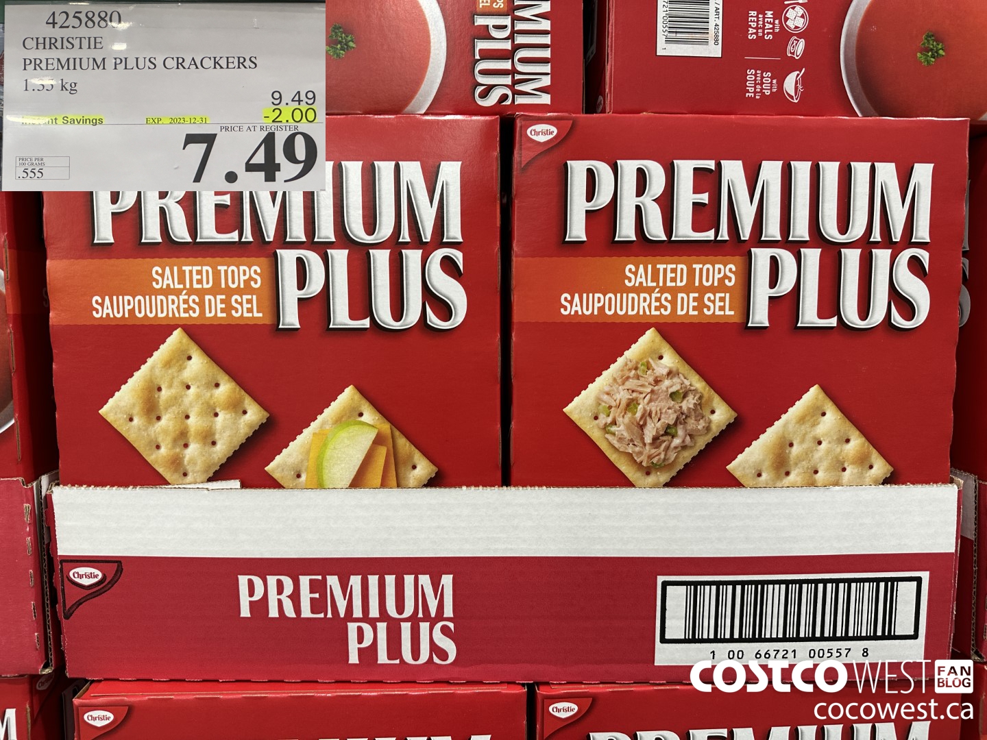 425880 CHRISTIE PREMIUM PLUS CRACKERS 1.35 kg ($2.00 INSTANT SAVINGS EXPIRES ON 2023-12-31) $7.49