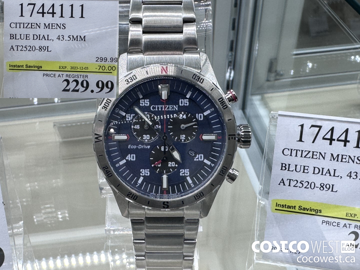 1744111 CITIZEN MENS BLUE DIAL, 43.5MM AT2520-89L ($70.00 INSTANT SAVINGS EXPIRES ON 2023-12-03) $229.99