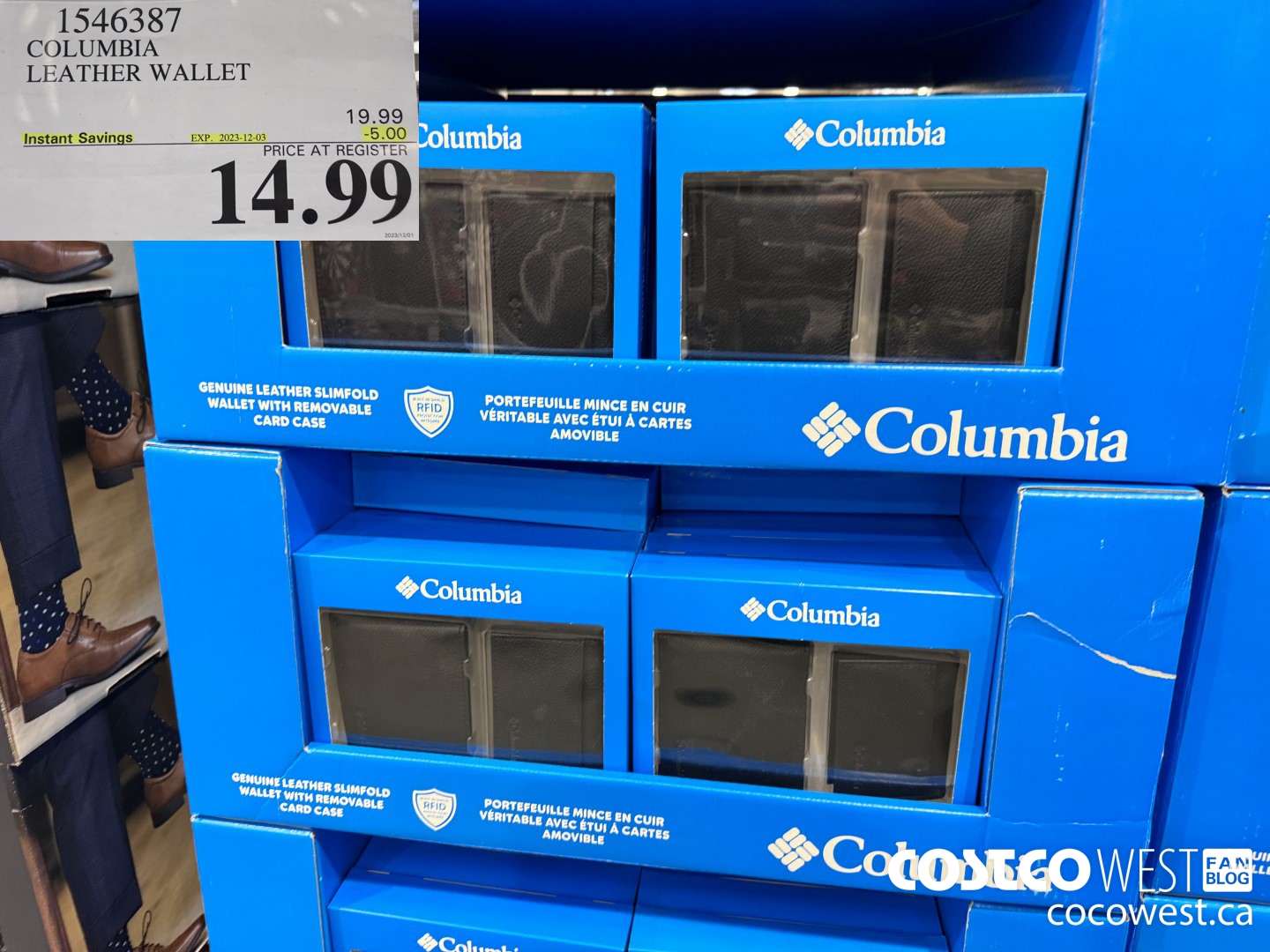 1546387 COLUMBIA LEATHER WALLET  ($5.00 INSTANT SAVINGS EXPIRES ON 2023-12-03) $14.99