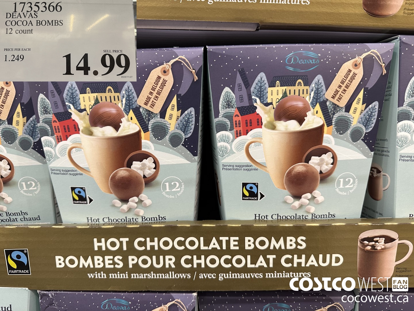 1735366 DEAVAS COCOA BOMBS 12 COUNT $14.99