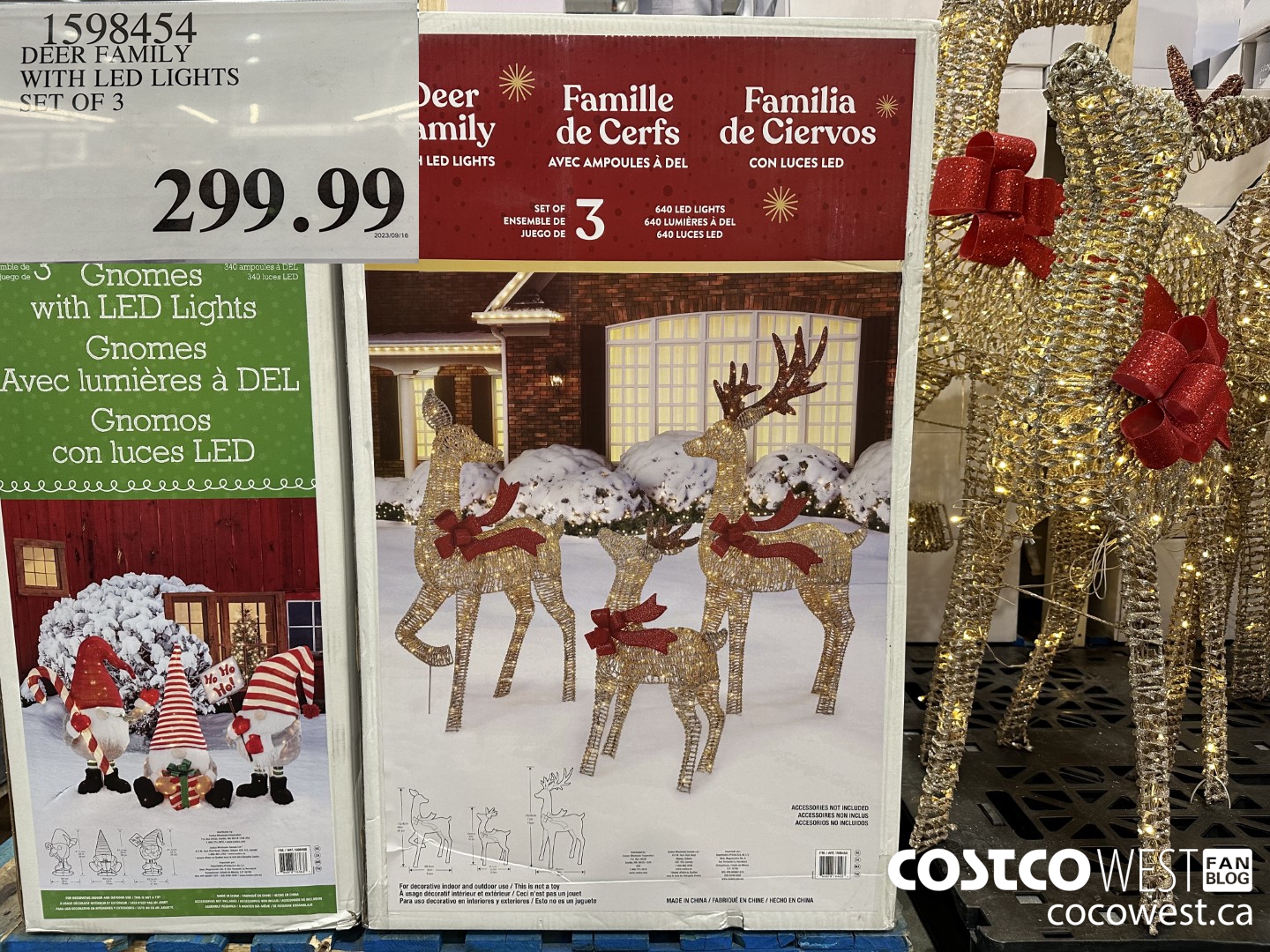 1598454 DEER FAMILY WITH LED LIGHTS SET OF 3 $299.99