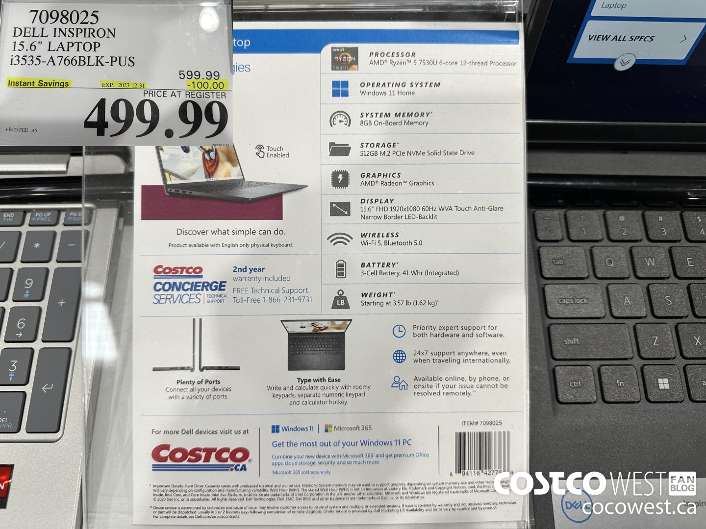 7098025 DELL INSPIRON 15.6