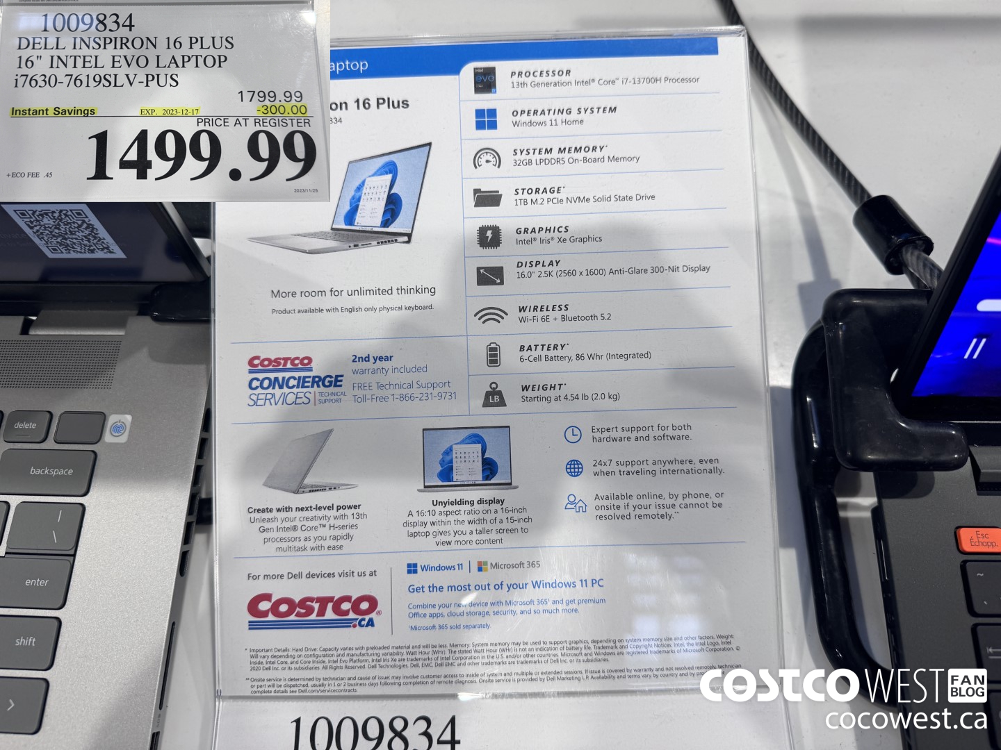 1009834 DELL INSPIRON 16 PLUS 16