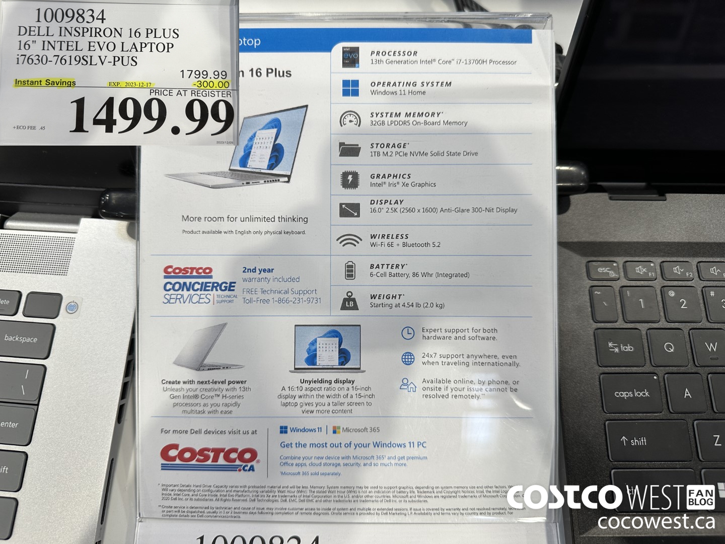 1009834 DELL INSPIRON 16 PLUS 16