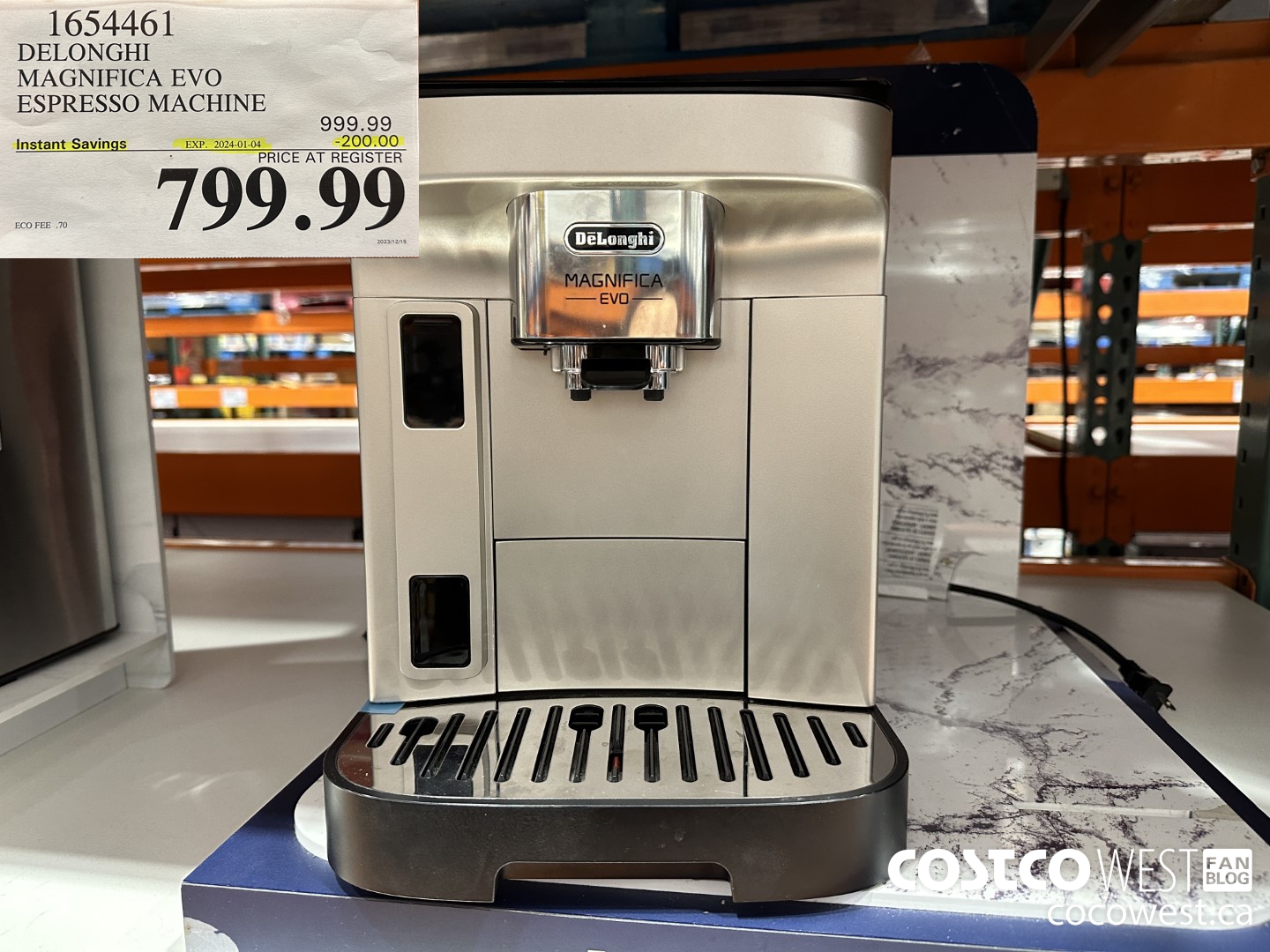 1654461 DELONGHI ESPRESSO MAGNIFICA EVO FULLY AUTO ECAM29063SB ($200.00 INSTANT SAVINGS EXPIRES ON 2024-01-04) $799.99