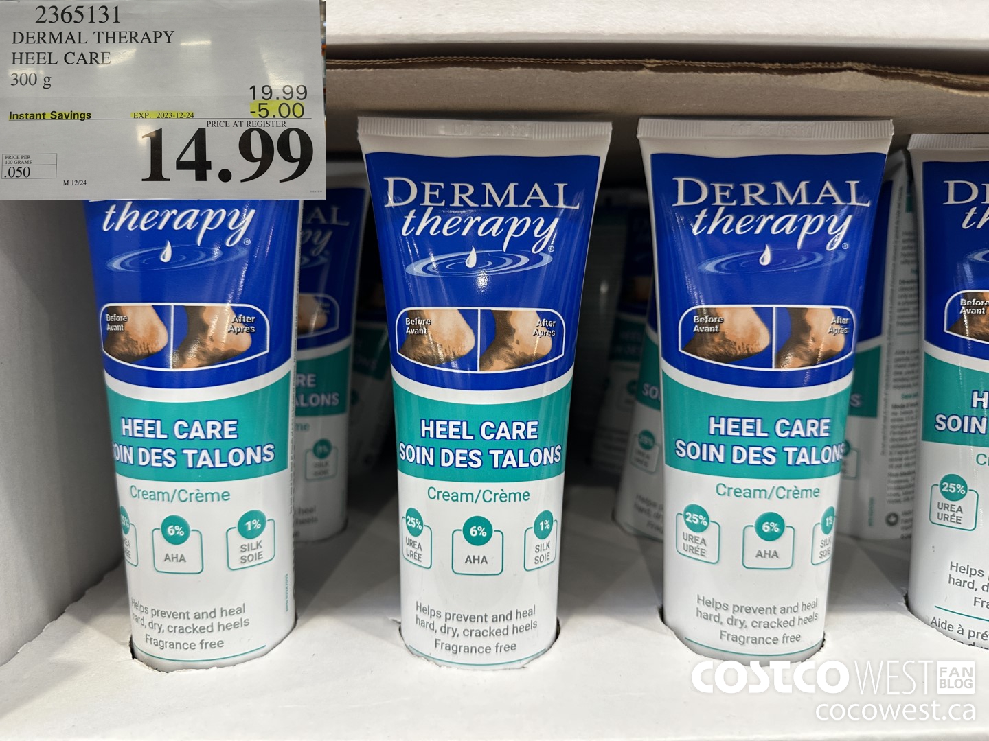 2365131 DERMAL THERAPY HEEL CARE 300G ($5.00 INSTANT SAVINGS EXPIRES ON 2023-12-24) $14.99