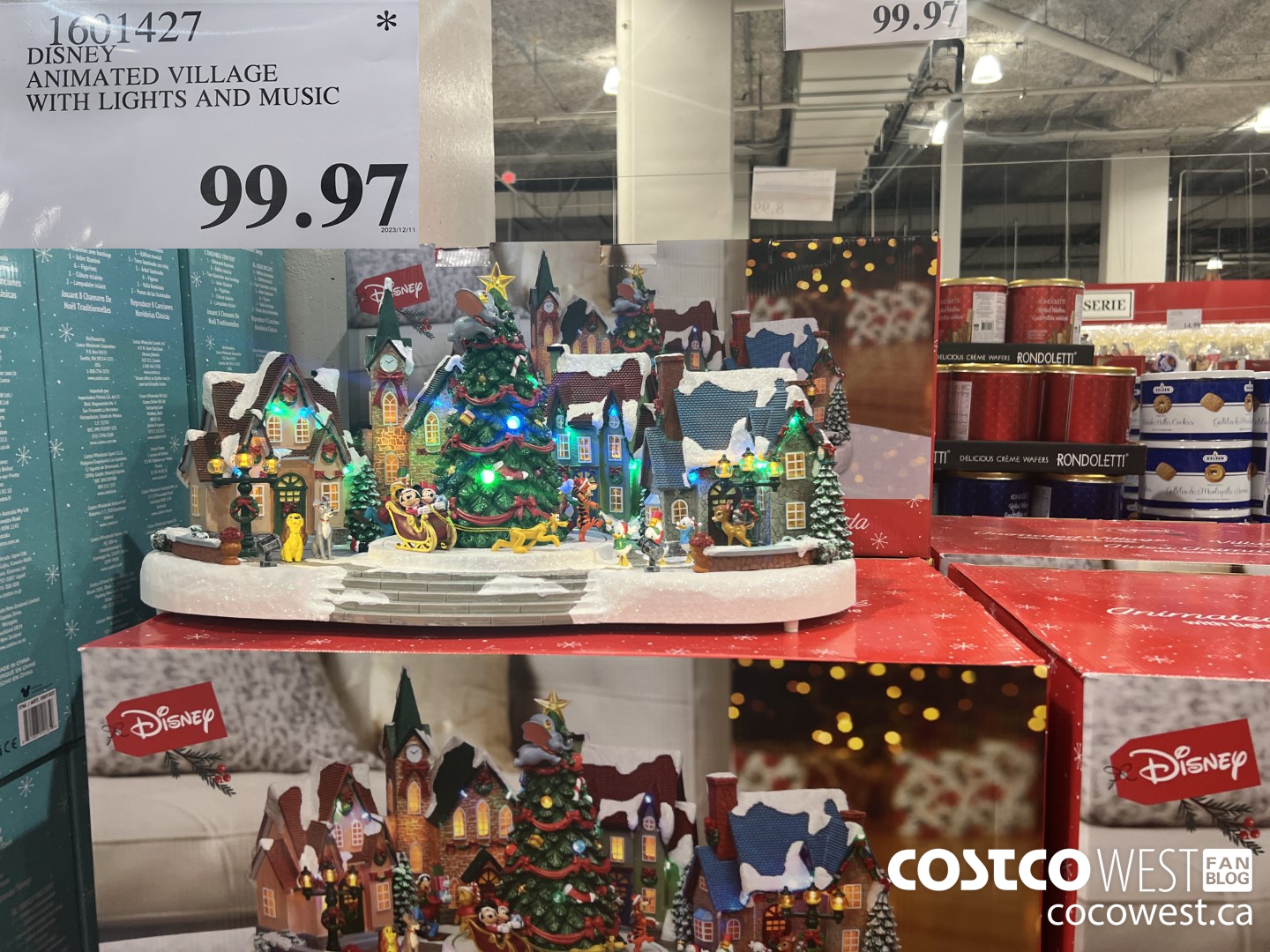 1601427 DISNEY ANIMATED VILLAGE WITH LIGHTS AND MUSIC $99.97