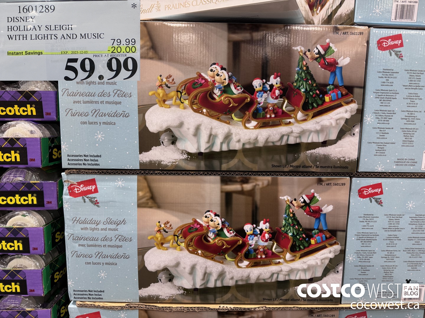 1601289 DISNEY HOLIDAY SLEIGH WITH LIGHTS AND MUSIC ($20.00 INSTANT SAVINGS EXPIRES ON 2023-12-03) $59.99