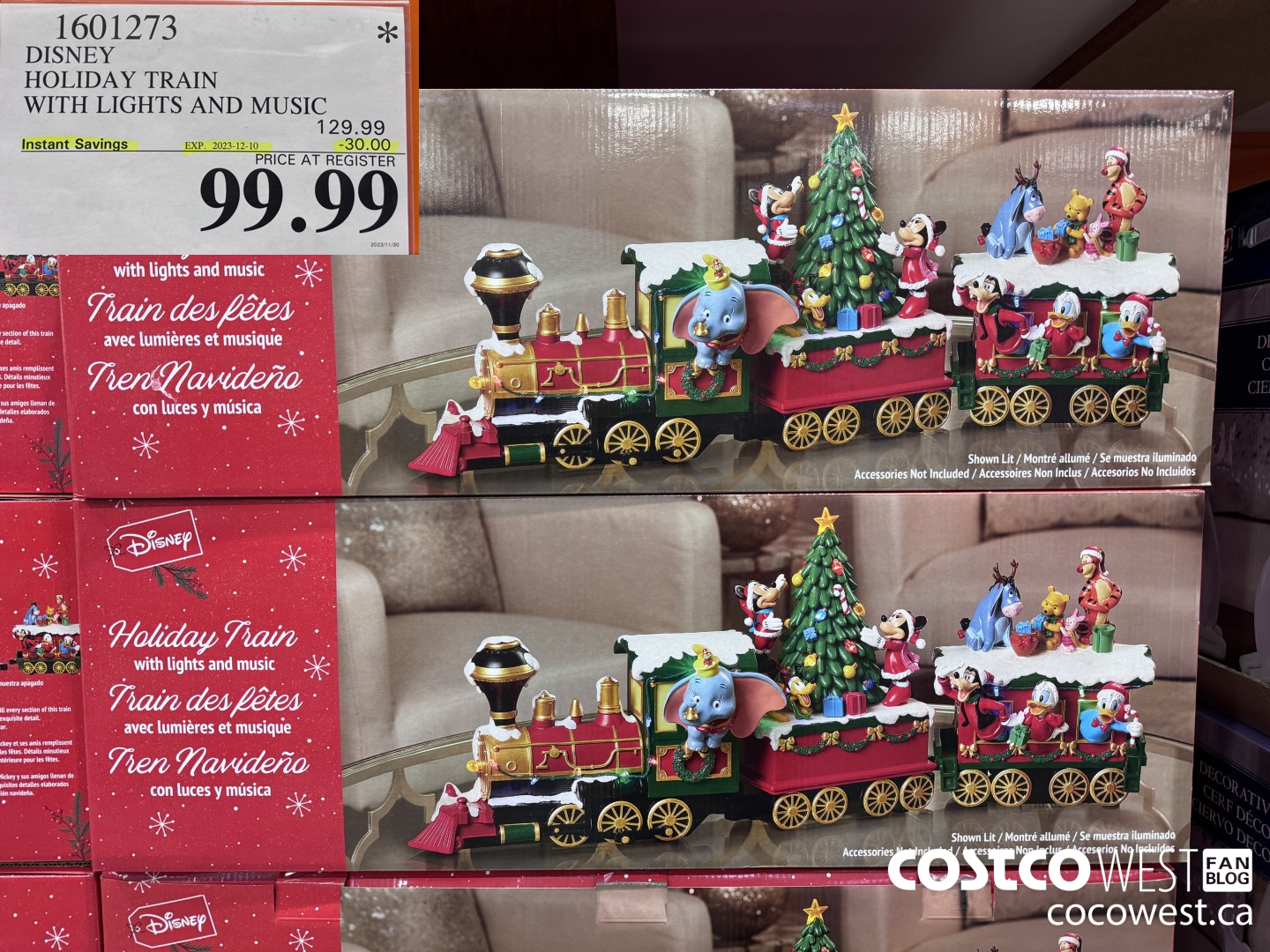 1601273 DISNEY HOLIDAY TRAIN WITH LIGHTS AND MUSIC ($30.00 INSTANT SAVINGS EXPIRES ON 2023-12-10) $99.99