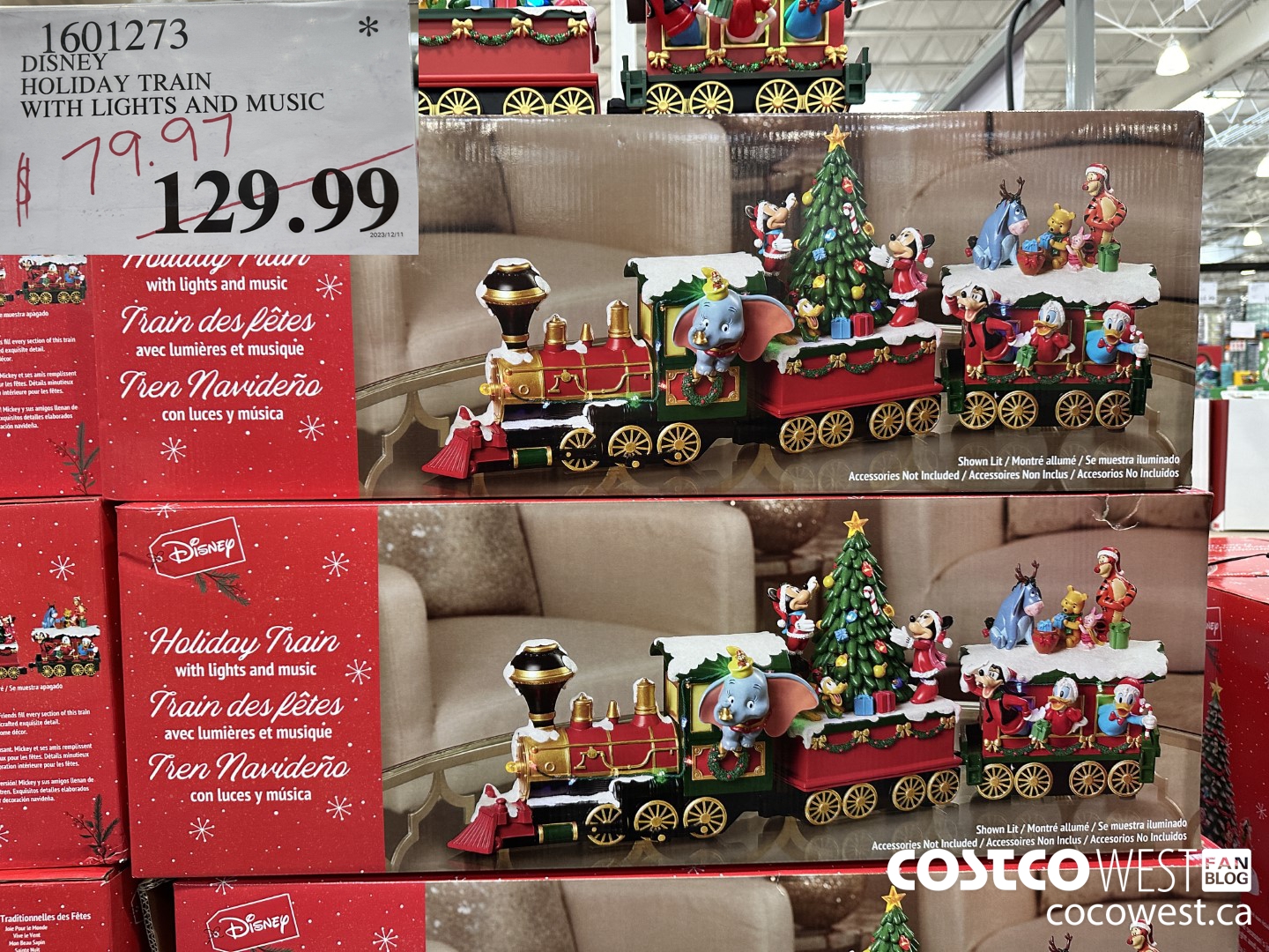 1601273 DISNEY HOLIDAY TRAIN WITH LIGHTS AND MUSIC $79.97