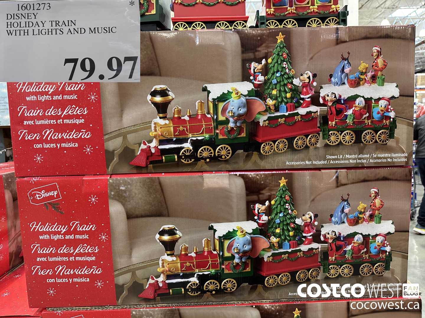 1601273 DISNEY HOLIDAY TRAIN WITH LIGHTS AND MUSIC $79.97