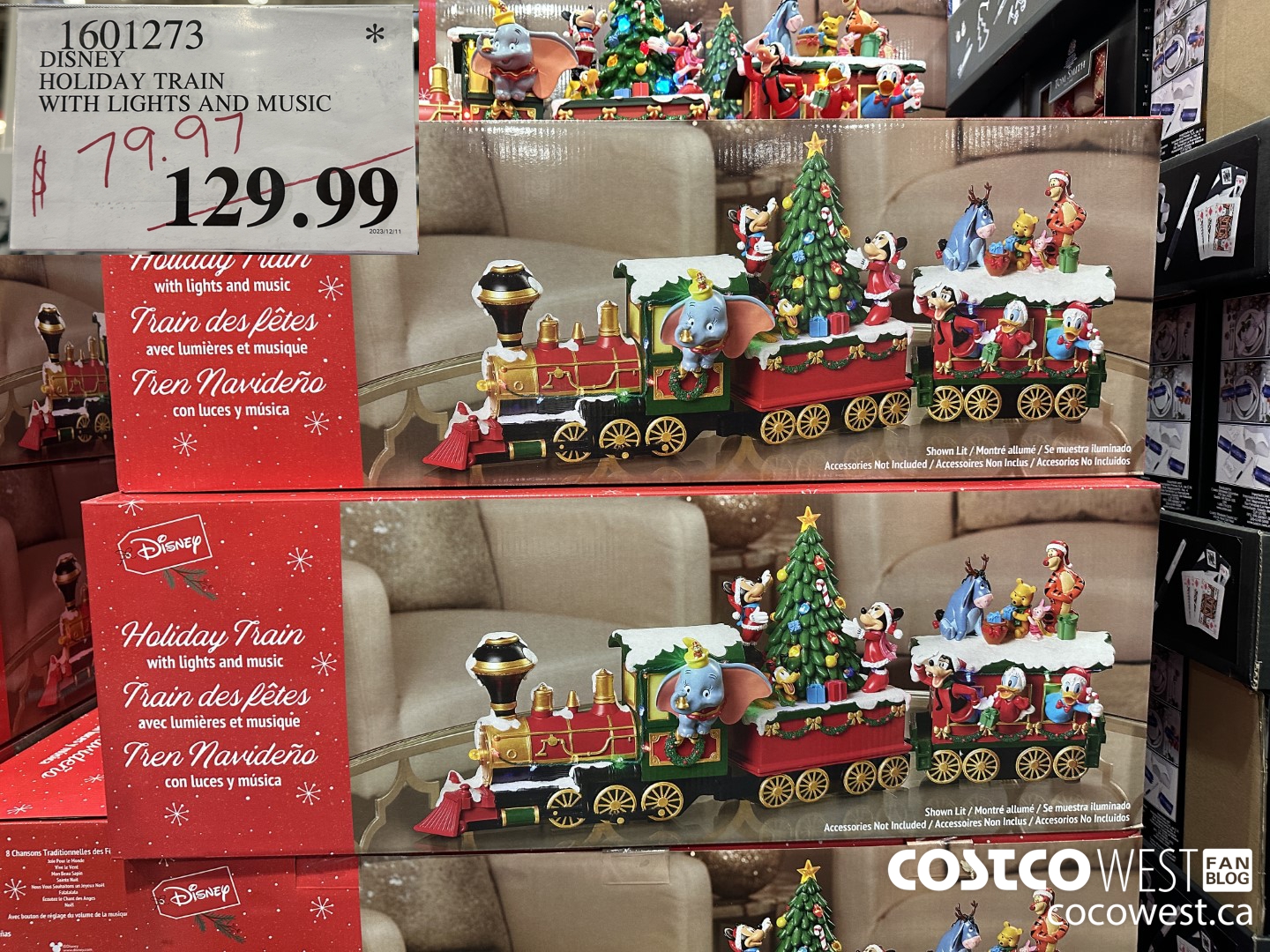 1601273 DISNEY HOLIDAY TRAIN WITH LIGHTS AND MUSIC $79.97