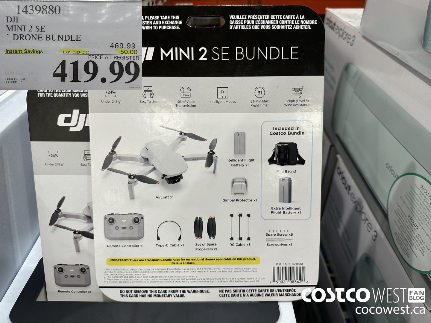 1439880 DJI MINI 2 SE DRONE BUNDLE ($50.00 INSTANT SAVINGS EXPIRES ON 2023-12-26) $419.99