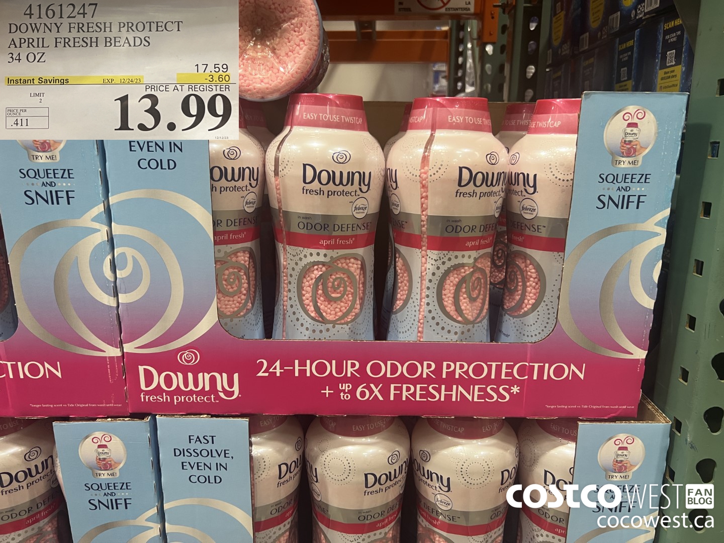 4161247 DOWNY FRESH PROTECT APRIL FRESH BEADS 34 OZ ($3.60 INSTANT SAVINGS EXPIRES ON 2023-12-24) $13.99