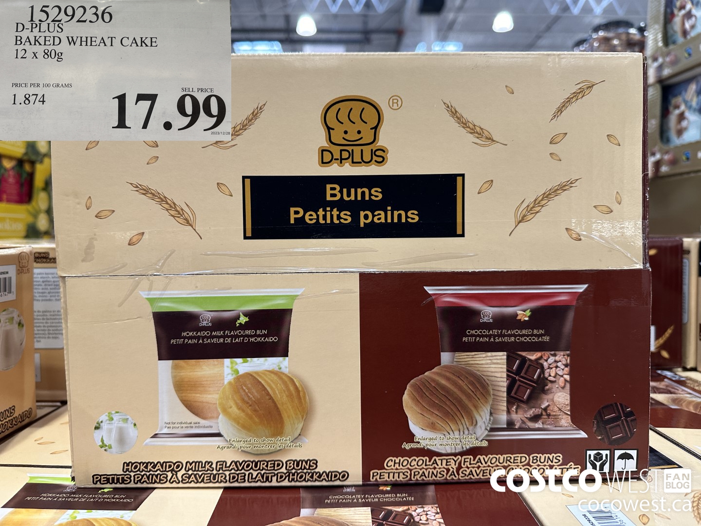 1529236 D-PLUS BAKED WHEAT CAKE 12 X 80G $17.99